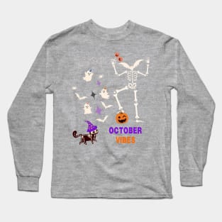 halloween october vibes Long Sleeve T-Shirt